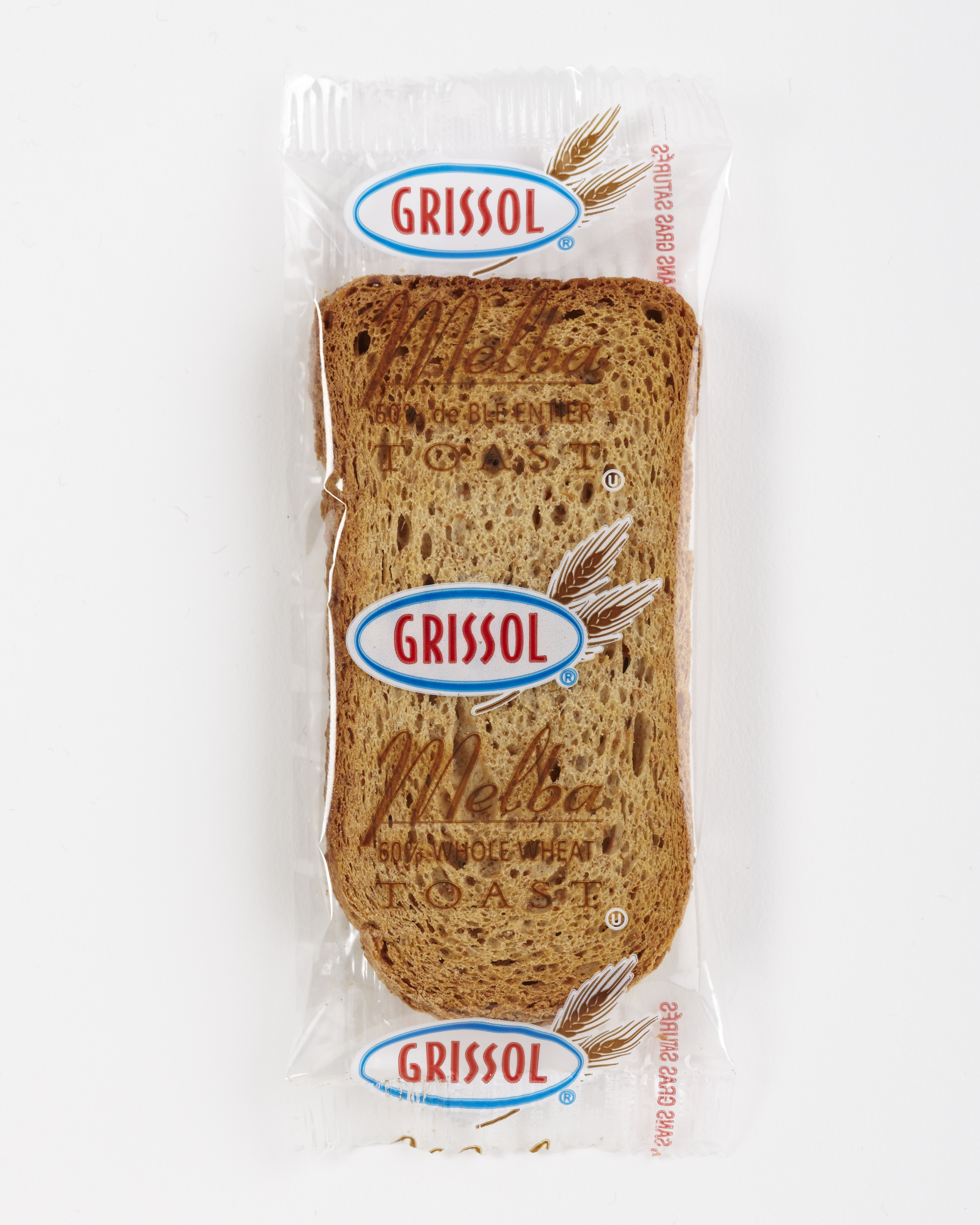 Dare Grissol Melba Toast Whole  Wheat 400/cs 4kg (Wrapped)