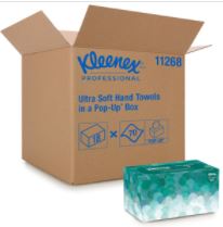 Kleenex 1ply Soft Pop-Up Box  Hand Towel 18x70/cs