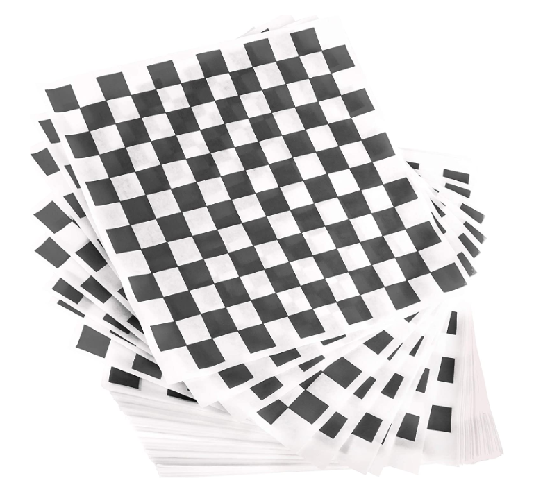 Basket Liner Black Checkered 12x12 2000/Case
