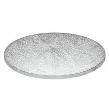 Cake Board 8&quot; Foil Wrapped  1/4&quot; Thick Silver 24/cs