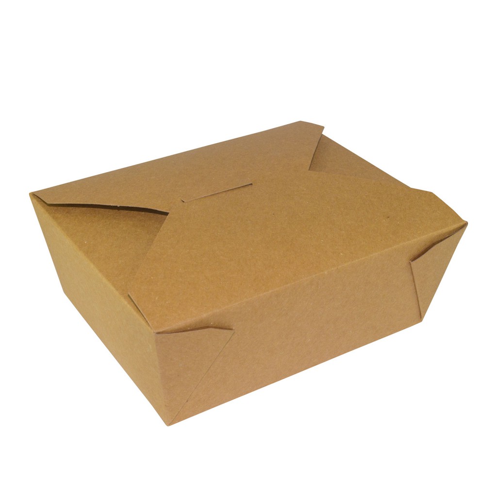 Take Out #8 Paper Container  6.75&quot;x5.5&quot;x2.5&quot;200/Case