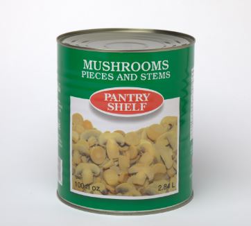 Pantry Shelf Mushrooms Pieces &amp; Stems 6x100oz