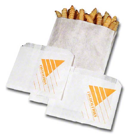 French Fry Bag Printed  4.5&quot;x4.25&quot; 2000/Case