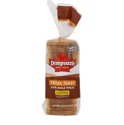 Dempsters Texas Whole Wheat  Sandwich 675G Bread (10/flat)