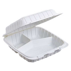 Victoria Bay Hinged Snap  Clamshell 3Comp 9&quot;&quot; White 