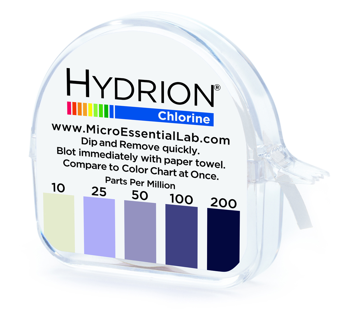 CM-240 Hydrion Test Strips  Chlorine 0-200PPM