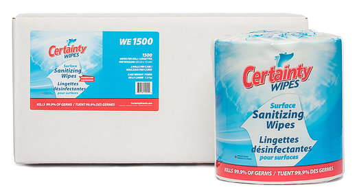 Certainty Surface Sanitizing Wipes 2 Rolls x 1500 Wipers
