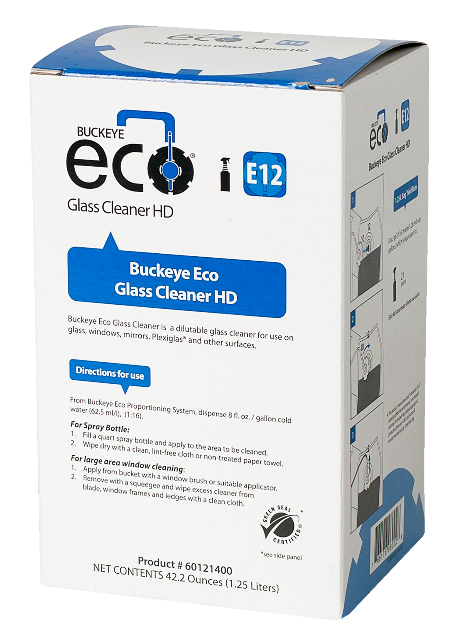 E12 Buckeye ECO Glass Cleaner H.D 4/1.25L