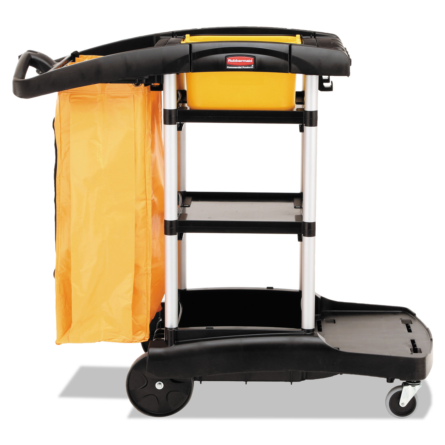 Rubbermaid High-Capacity  Janitorial Cleaning Cart Black 