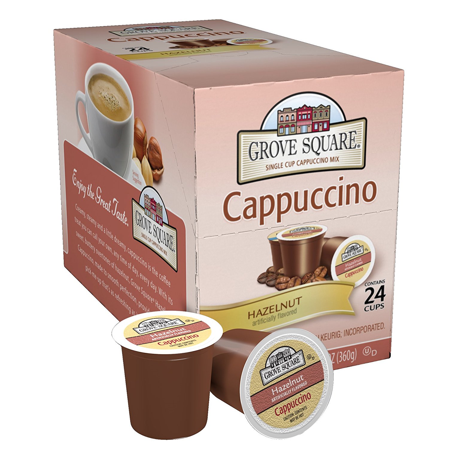 Grove Square Hazelnut Cappuccino Kcup 24/Box