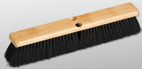 Tampico Push Broom 18&quot; Wood Block, Black Fill 