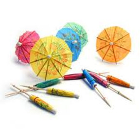 Pick Paper Cocktail Umbrella  Assorted Colours 144/Box 10/cs
