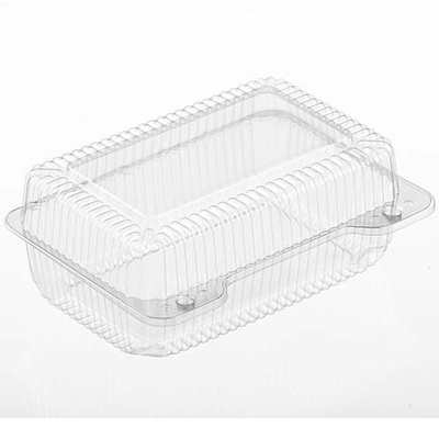 Hinged Container with Barlocks 8-3/8x5-7/8x3-1/4 Clear