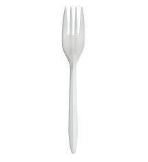 White Plastic Fork 1000/Case