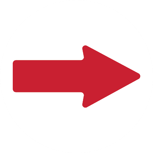 Directional Arrow 10&quot;x10&quot; Red  Decal Sticker