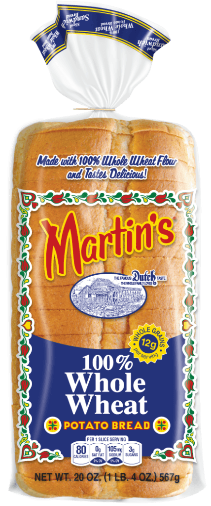 Martin&#39;s Sliced Potato Whole  Wheat Bread 8x8ct 8/cs
