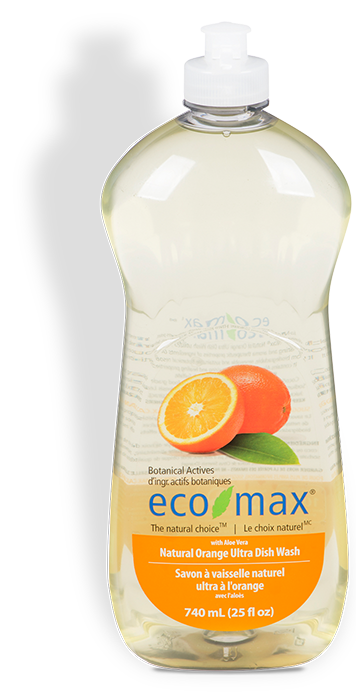 Eco Max Ultra Dishwash Liquid  Natural Orange 740ml 6/cs