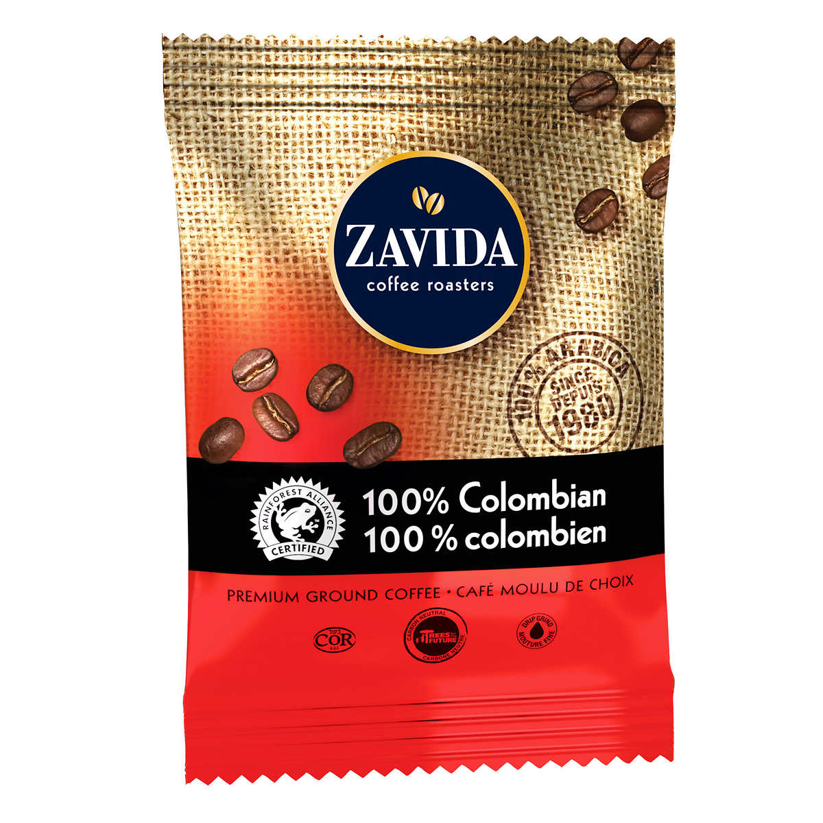 Zavida 100% Columbian Supremo Arabica Whole Bean 5Lbs
