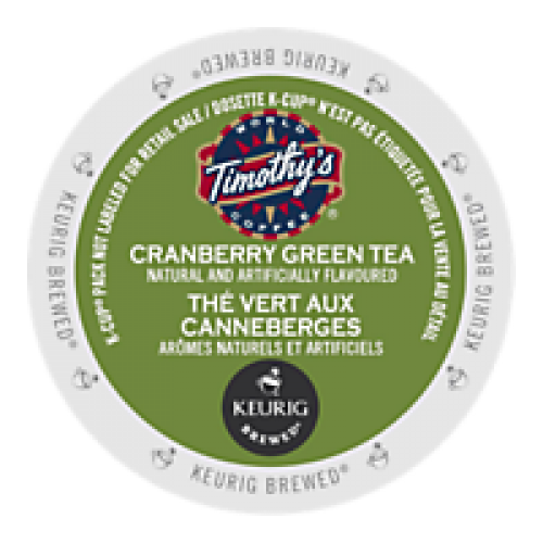 Timothy&#39;s Cranberry Green Tea Kcup 24/Box